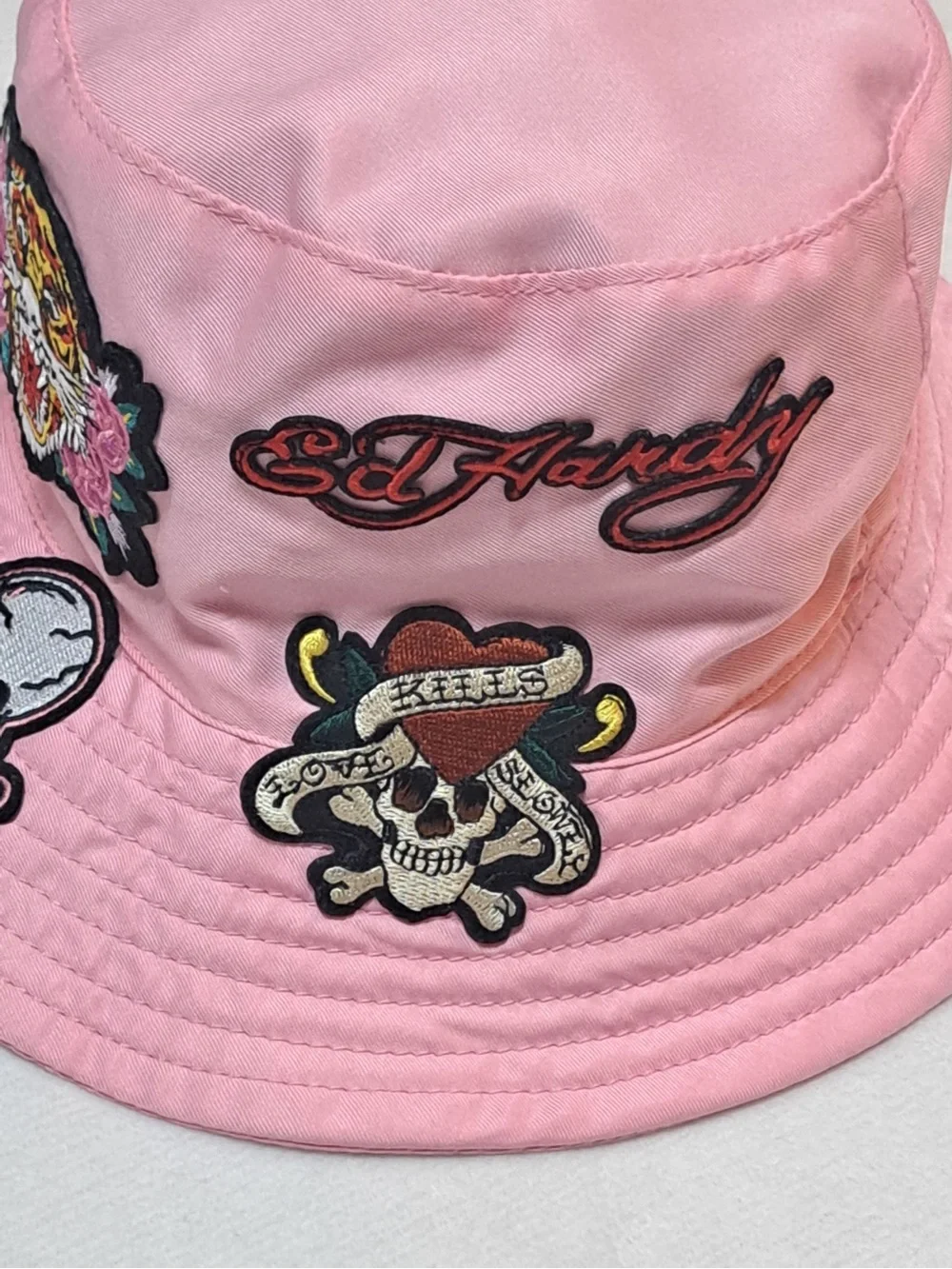 Ed Hardy Tiger's Heart Bucket Hat - One Size Fits Most